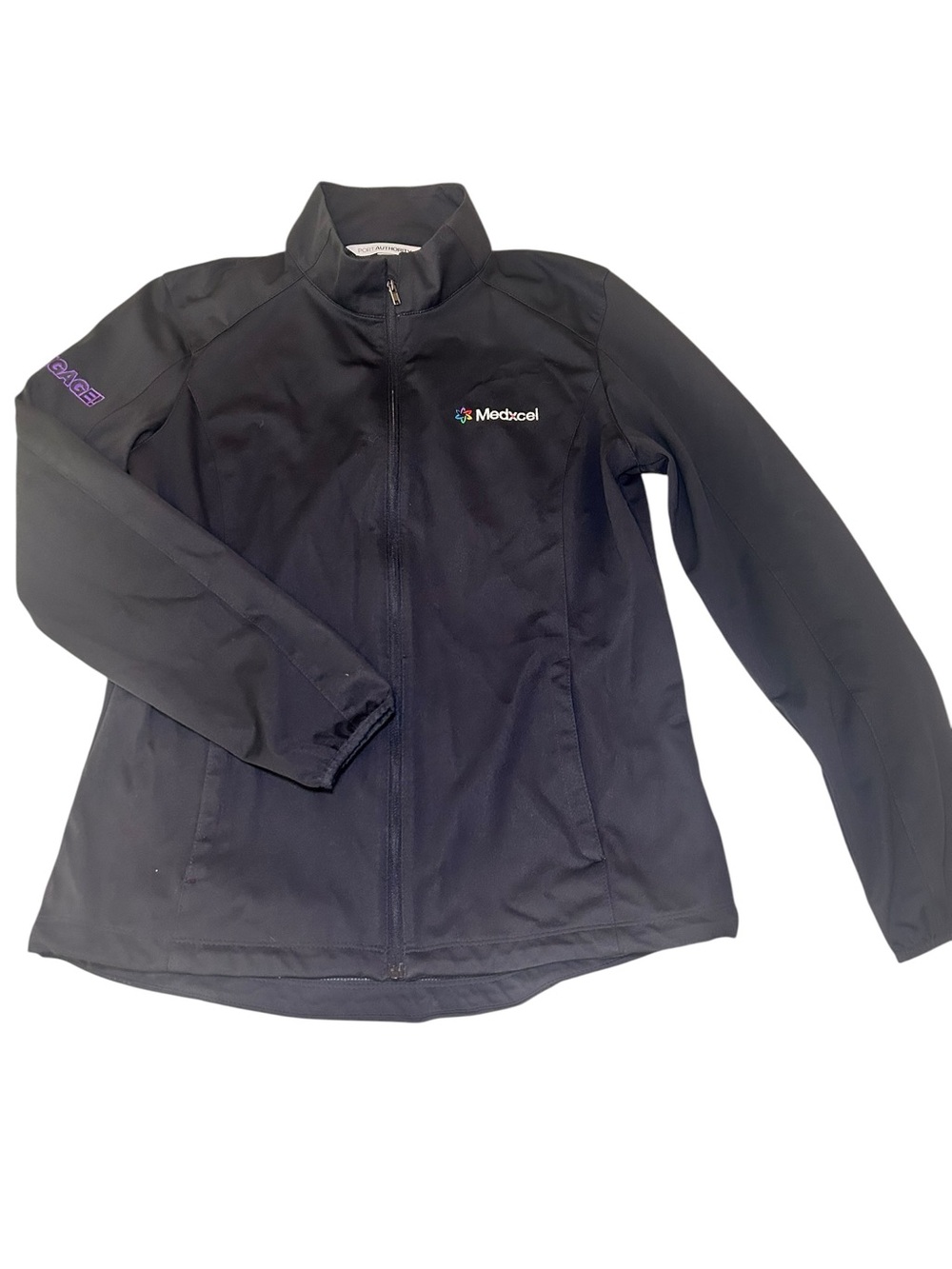 Port Authority Black Utility Softshell Jacket with MedXcel Logo Ladies Small